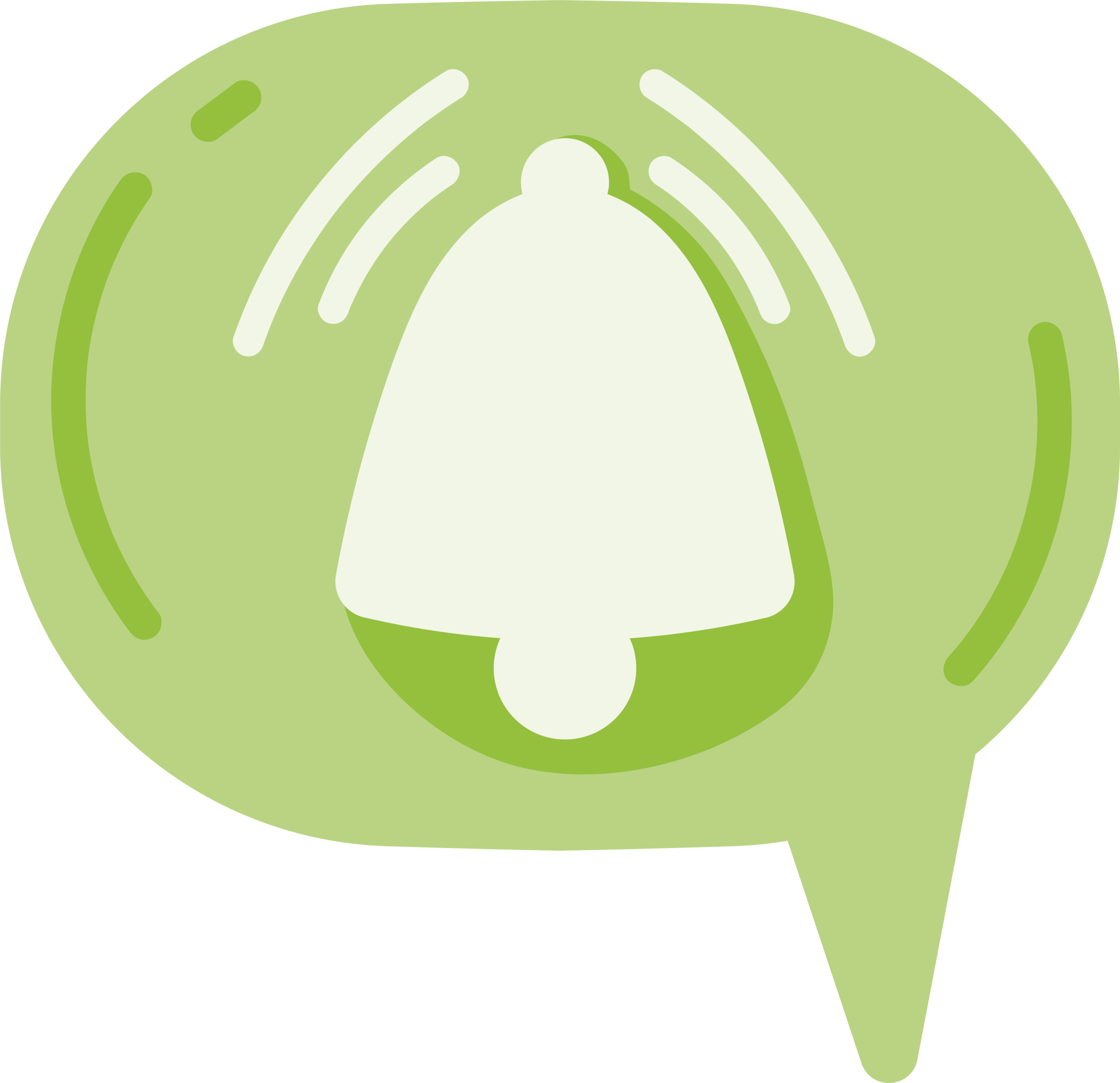 Eine grüne Sprechblase mit einer Glocke als Symbol für Interaktion und Fragen am Ende eines Artikels.