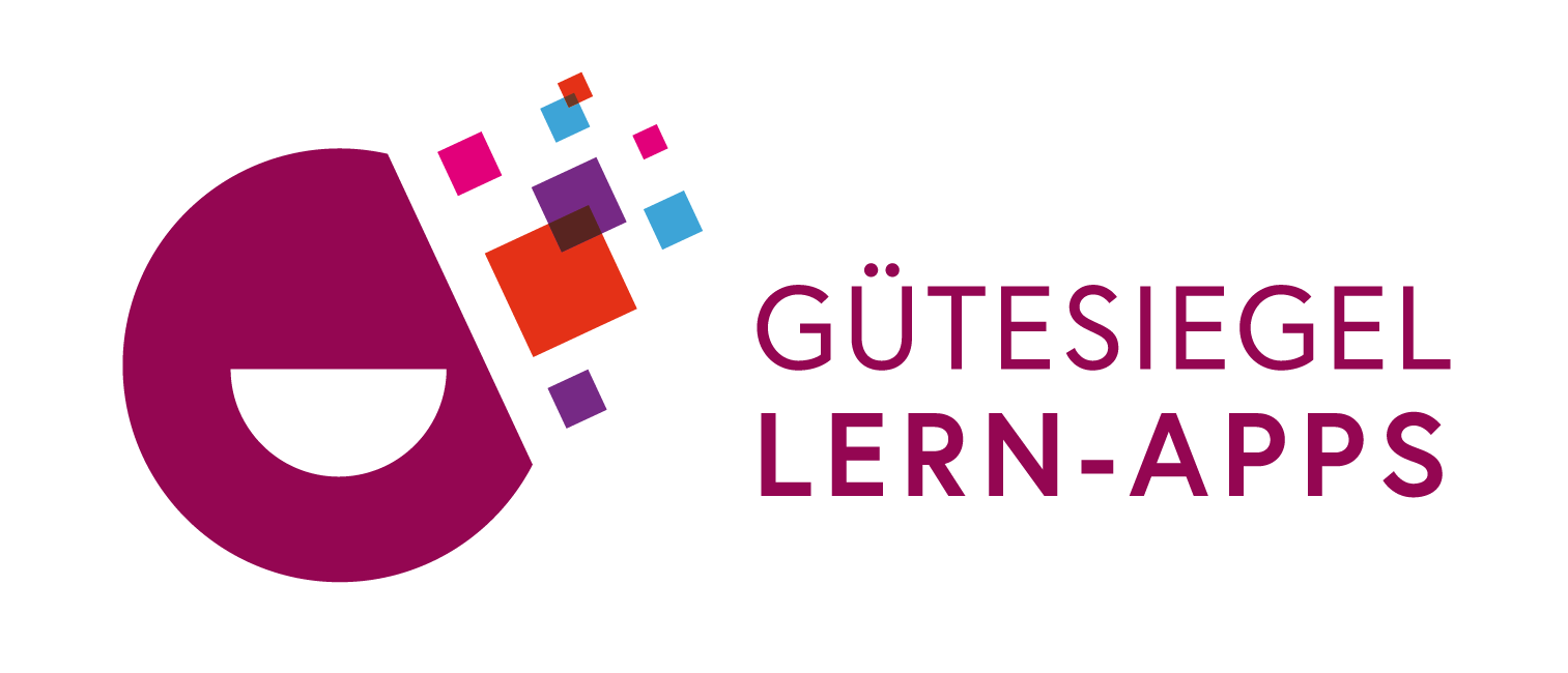 Ausgezeichnete Qualität: Das Gütesiegel Lern-Apps Offizielles Logo Gütesiegel Lern-Apps – Zertifizierung für pädagogisch wertvolle Bildungssoftware.