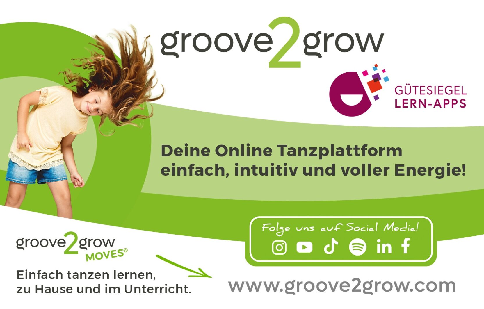 groove2grow – Deine Online Tanzplattform: einfach, intuitiv und voller Energie